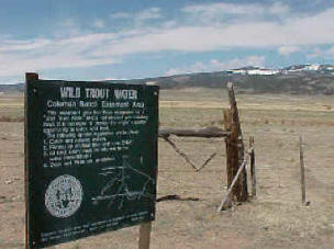 Colorado DOW fishing sign