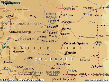 clickable map of Colorado